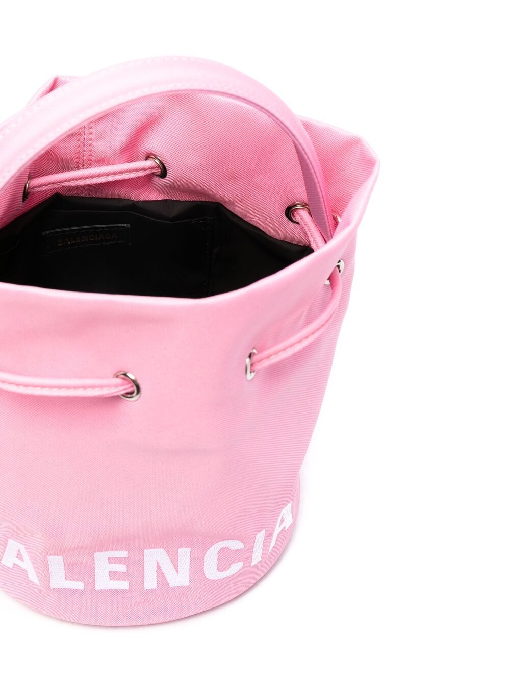 Ba*len*cia*ga wheel xs logo-embroidered bucket bag