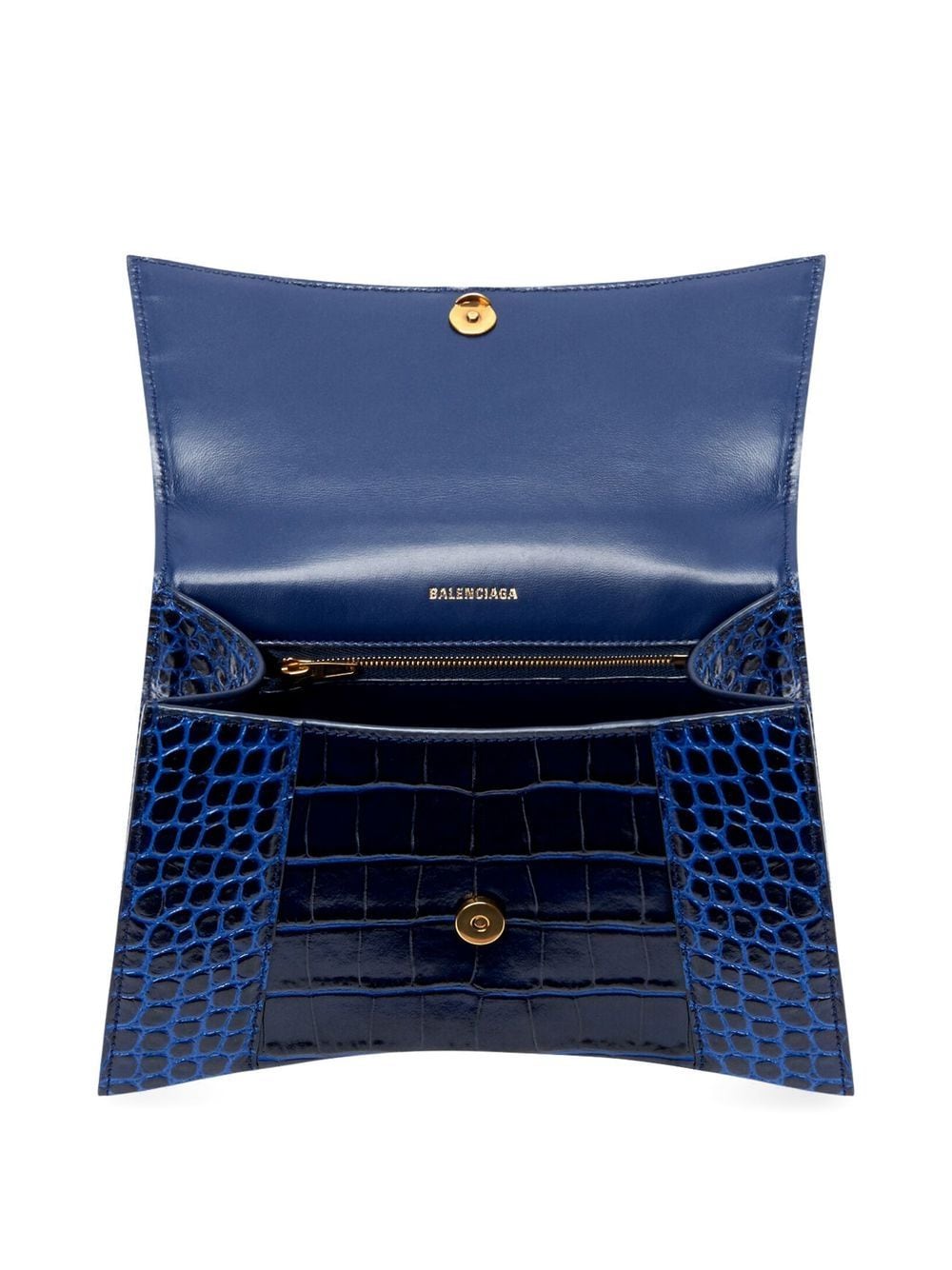 Ba*len*cia*ga small hourglass crocodile effect bag
