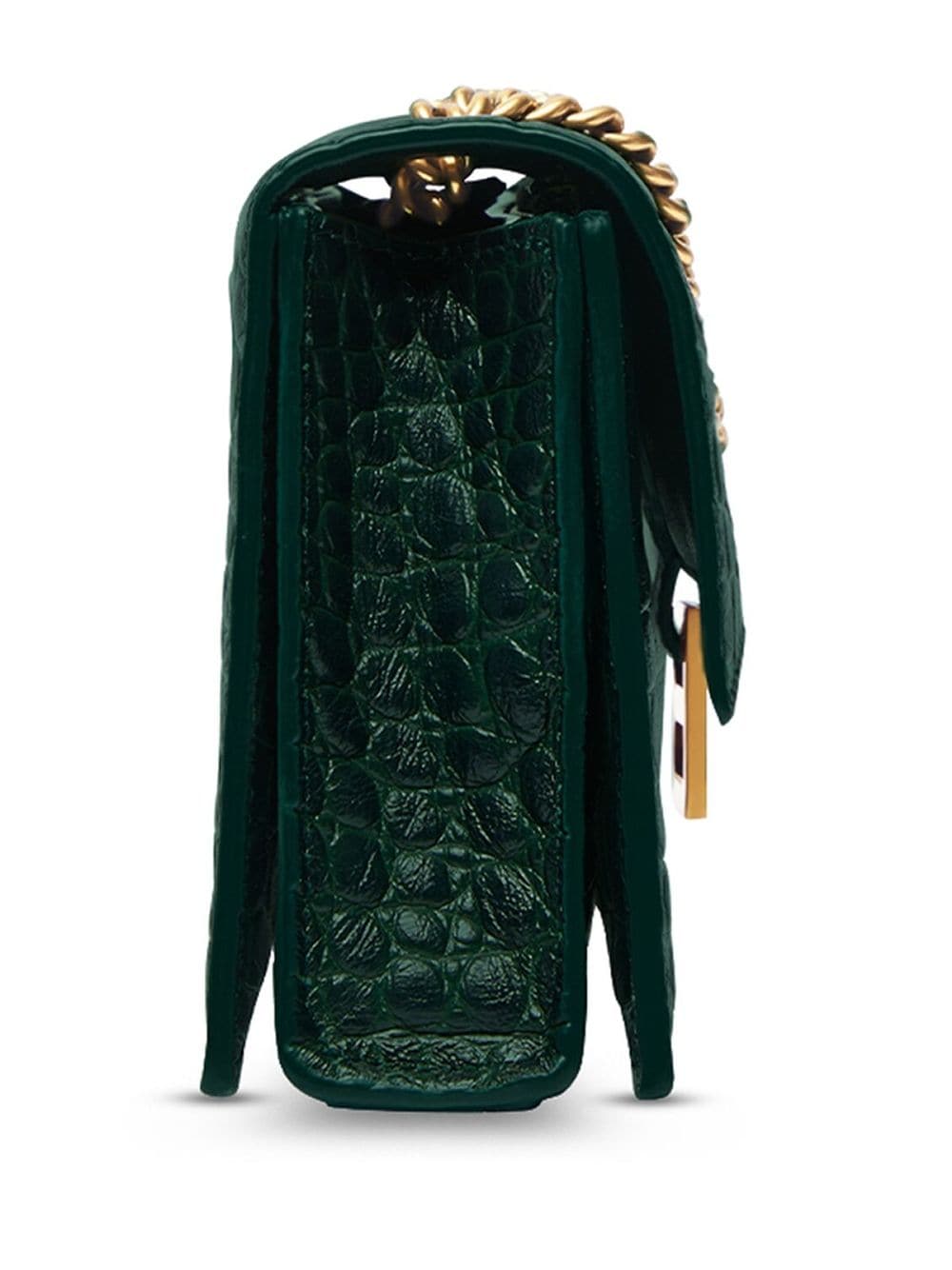Ba*len*cia*ga crush crocodile-embossed shoulder bag