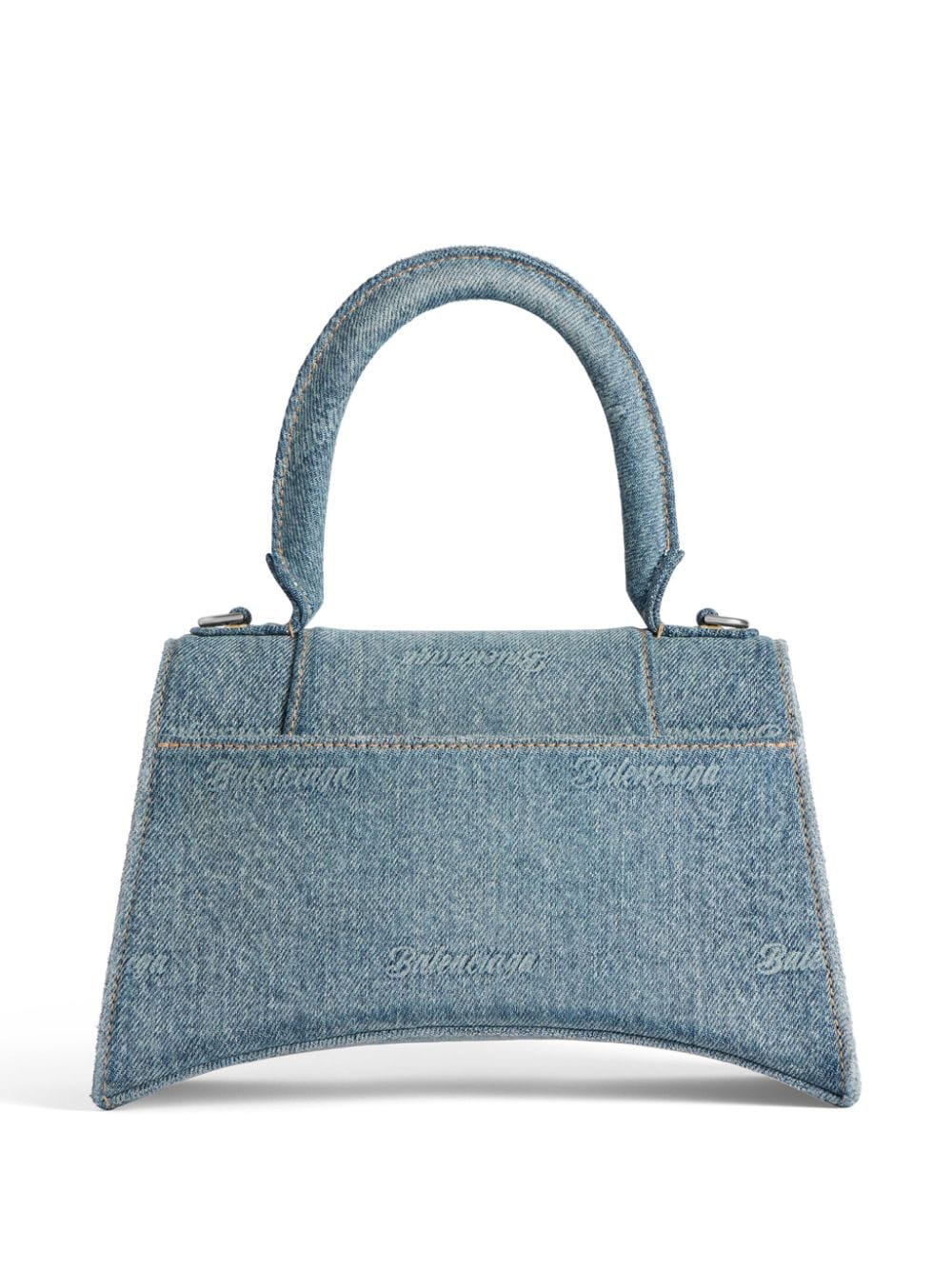 Ba*len*cia*ga small hourglass denim top-handle bag